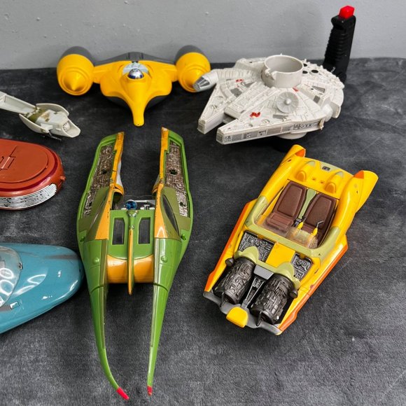 Vintage Star Wars Lot Vehicle Kenner Hasbro Mattel Land Speeder Millenium Falcon - Picture 9 of 16